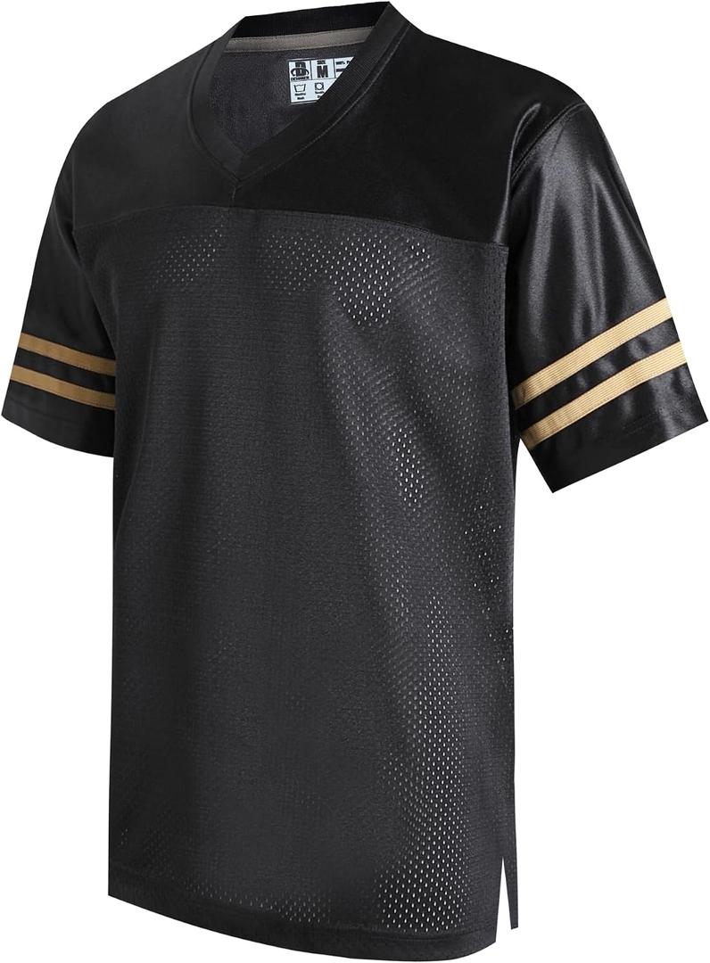DEHANER Retro Classic Football Jerseys for Men Unisex Workout Dry-Fit Shirts Sports Uniforms Casual Tops, L