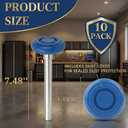 10 Pack 7" Stem Blue 2" Nylon Garage Door Roller with Protective Sealed-Cap(Dustproof), Ultra Quiet & Long-Lasting, Commercial High Load Capacity, Double Sealed Bearings