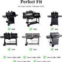 Hisencn Replacement Parts for Chargriller 3001, 3008, 3030, 4000, 5050, 5252 Gas Grill Models, Stainless Steel Burner, Porcelain Steel Heat Plate, Porcelain Cast Iron Cooking Grid Grates