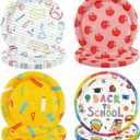 48PCS Back to School 7inch Paper Plates Disposable Party Supplies Tableware