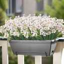 Grunyia 20 Bundles Artificial Flowers, Outdoor Indoor UV Resistant Fake Flowers No Fade Faux Plastic Plants Garden Porch Window Box Decoration