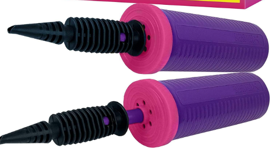 Balloon Pump Hand Held, Inflator Air Pump for Balloons - 2Way Dual Action, Pack of 4: Friends can Help - Easy to Use - Sturdy Ballon Inflator Pump