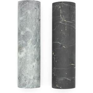 Karelian Heritage Authentic Shungite & Soapstone Harmonizers Set | Stone Egyptian Rods | Real Shungite Healing Cylinders Set of 2 | Non-Polished Harmonizers for Yoga Meditation Chakra Balancing HCN1