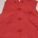 SHENHE Women's Linen Shirt Chinese Frog Button Stand Collar Tank Sleeveless Going Out Tops (Medium)