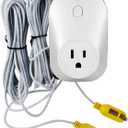 Briidea Hi-Lo Sump Pump Controller with Dual Float Switch and Overload Protection (White)