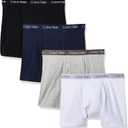Calvin Klein Boys Performance Boxer Brief Underwear 4-Pack (Medium)