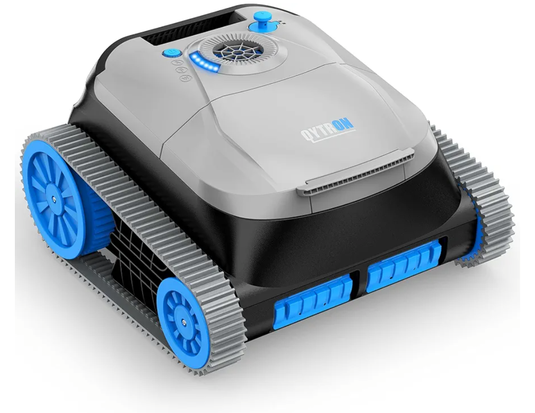 NIXBOT QP5 Robotic Pool Cleaner, Cordless Pool Vacuum for Inground Pools, Dual-Motor Turbine System, Robotic Pool Vacuum for Above Ground Pools with Wall Climing and Navigation Technology