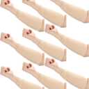 Janmercy 9 Pairs Arm Protectors for Thin Skin and Bruising Arm Guards Elderly Protective Sleeves for Gardener Working (Beige)