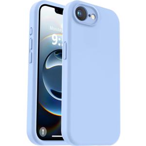 Vooii Compatible with iPhone 17e Case and for iPhone 16e Case, Liquid Silicone Upgrade [Camera Protection] [Anti-Scratch Microfiber Lining] Shockproof Phone Case for iPhone 17e/16e 6.1" - Light Blue