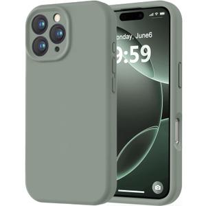 LOVE 3000 Designed for iPhone 16 Pro Max Case, Premium Silicone with [Soft Anti-Scratch Microfiber Lining] Shockproof Protective Phone Case for Men Women Girls 6.9", Calke Green