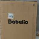 Babelio Baby Gate for Stairs, Kitchen & Doorways, 26-43" W 28" H No Bottom Bar| Easy Installation| One-Handed Operation| Auto-Close| Hardware Mount (Drill Needed) Safety Dog/Pet Gate Indoor (White)