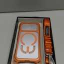 MAGEASY Compatible with iPhone 17 Pro 6.3" Case with Strap - 20ft Ultimate Drop Protection Compatible with MagSafe, Aluminum Frame | Odyssey Strap M (Coral)