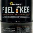 Mr. Heater Fuel Keg. - 1 lb. / 16 oz. Empty Refillable Propane Tank  DOT Certified, Black