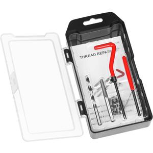 Thread Repair Kit M5 X 0.8mm, Metric Thread Repair Insert Kit Compatible Hand Tool Set for Damaged Thread and Auto Repairing