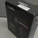 CONFU Ionic Blow Dryer 1600W, Portable Lightweight Fast Drying Negative Ion Hairdryer Blowdryer, 3 Heat Settings & Infinity Speed, with Diffuser and Concentrator Nozzle for Home & Travel (Grey)