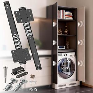 TruGroove Pocket Door Slide, Pivot Door Slide Hardware Inset，Black：2：24in