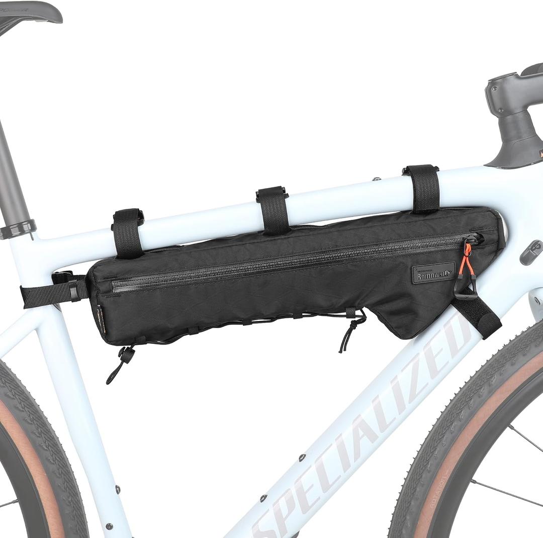 Rhinowalk Bicycle Front Frame Bag Bike Under Top Tube Triangle Waterproof Bag 2.4L Cycling Accessories Nylon Pack Pouch for MTB Road Bike Cycling Commuting and Outdoor Adventures