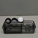 TAILI Shower Caddy Suction Cup 2 Pack with Hooks & Soap holder, Heavy Duty Shower Organizer for Bathroom, No Drilling Bathroom Organizer with Large Capacity, Black Metal Storage Basket