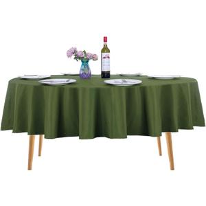 Ascoza 2pack 90 Inch Willow Round Tablecloth in Washable Polyester Fabric for Wedding/Banquet/Restaurant/Parties