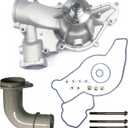01014 Water Pump for Ford PowerStroke [7.3L Diesel] Engine, 1996-1997 F250/F350, 1999-2003 F250-550 Super Duty F-Series Full-Size Pickup Trucks, E-Series Full-Size Vans, 2000-2003 Excursion