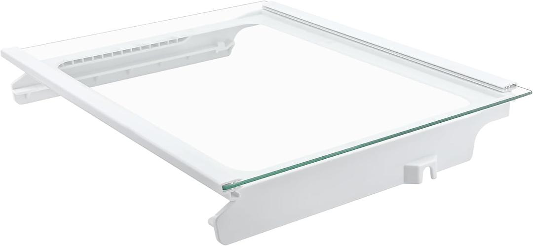 W11368751, W11697465 Refrigerator Crisper Drawer Cover Assembly (Frame+Glass) Compatible with for whirlpool, maytag, ikea, replaces W10905531, W10904001 Shelf Frame and W11449890 Glass Shelf