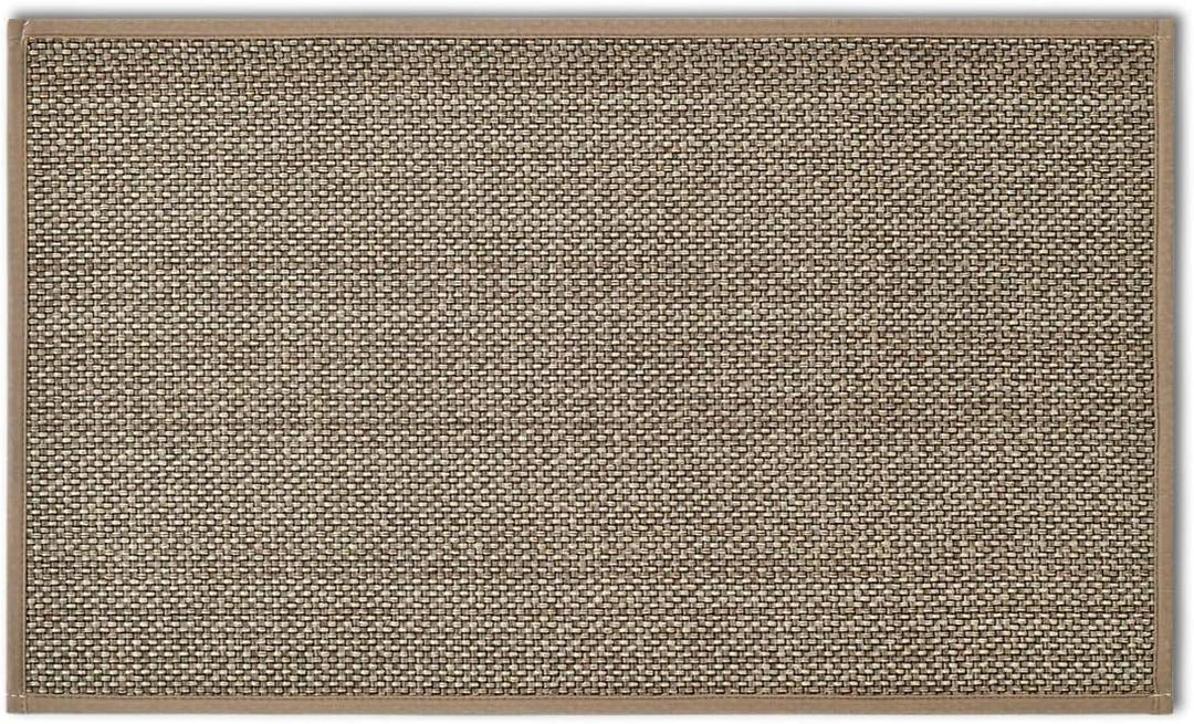 Artoid Mode Non Skid Washable Kitchen Rugs Mats Doormat, Rubber Backing Absorbent Rugs for Kitchen Door Mat Kitchen Mats Floor Mats Front of Sink 17x29 Inch (Beige Grey)