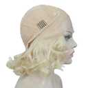 Aimole Short Curly Lace Front Wigs Blonde Women Wig Synthetic Hair Cosplay Costume Halloween Party Daily Everyday Wear Wig Heat Resistant (613 Blonde)
