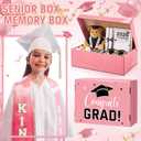 Eersida 6 Pack Graduation Cap Gift Boxes 2026, 14 x 9 x 4 Inch Large Corrugated Keepsake Box Congrats Grad Candy Card Storage High School College Graduation Party Favors Gift for Girls Boy (Pink)