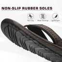 Flip Flop Thong Athletic Summer Sport Sandals with Arch Support Outdoor Summer Beach (7, Brown)