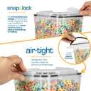 Storeganize Flour Sugar Storage Containers (5.3L/4pk) Great Rice Canisters Sets For The Kitchen pantry, Large Food Storage Containers With Lids Airtight, 7x12x12 inches