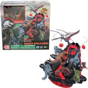 EPOCH Games Jurassic World Shaky Volcano - Action-Packed Tabletop Dinosaur Game for Ages 5+