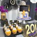 2 x Ercadio 36PCS Happy 50th Birthday Cupcake Toppers Glitter Fifty Vintage 1975 Cake Picks Cheers to 50 Fabulous Older Wiser Hotter Cake Decor for 50th Birthday Wedding Anniversary Party Supplies