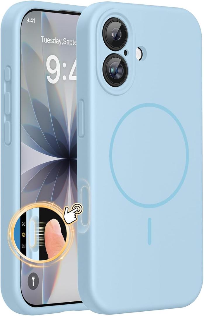 Miracase Magnetic for iPhone 17 Case, Compatible with MagSafe, Integrated Silicone Camera Control Cover, 3.0mm Thicken Shockproof Drop Protection Phone Case for 17,Clove Purple