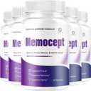 (5 Pack) Memocept - Official Memocept Pills Advanced Formula with All Natural Ingredients, Daily Premium Capsules Brain Memory for Wellness & Overall Health Support, 300 Capsules for 5 Months EXP: 12-2027