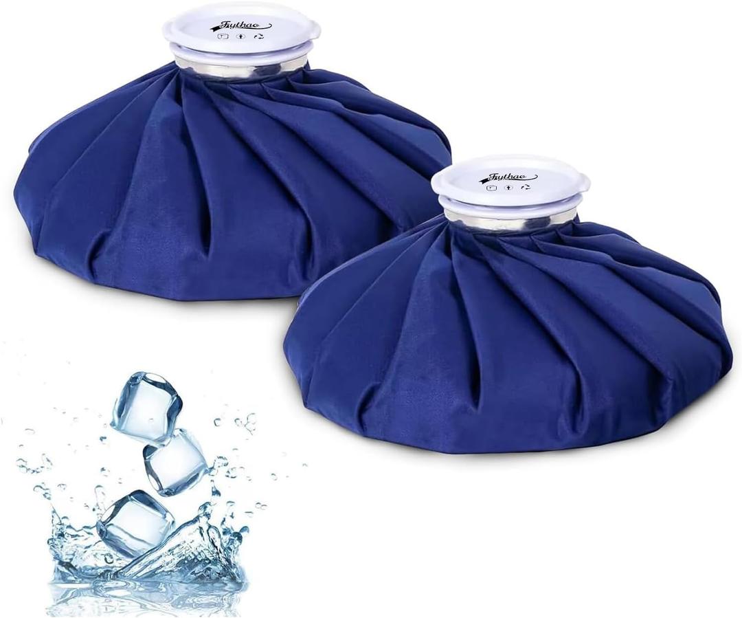 Ice Pack, Ice Bags for Injuries Reusable 2Packs, 11" Ice Bags Hot Water Bag for Hot & Cold Therapy and Pain Relief, No-Leak Elastic Breathable Ice Bag, Size 11", Blue
