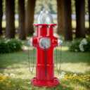 Realistic Resin Fire Hydrant Statue for Potty Training Dogs - Dog Fire Hydrant Pee Post, Weather-Resistant Garden Decor,Outdoor Garden & Lawn Ornament (Suitable for Any Size Dogs;21In;Silver)