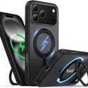 for iPhone 17 Pro Max Case 6.3-Inch with Magnetic 360 Ring Stand Compatible with MagSafe Frosted Matte Shockproof Protective Phone Cover 6.9" 2025, Black