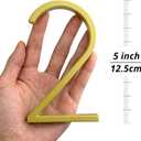 HASWARE Floating House Number Sign: 5 inch Modern Door Signage - Striking for Street Home Address Numerals (2, Golden)