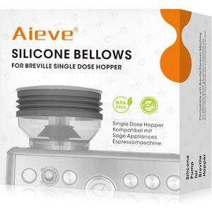 AIEVE Silicone Bellow Compatible for Breville Barista Express, Single Dose Hopper for Breville Espresso Machine,Gray (grey)