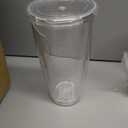 Amazing Abby - Alaska On-the-Go - 24-Ounce Insulated Plastic Tumblers with Lid and Straw (Set of 4), Double-Wall Travel Tumblers, All-Clear Drinking Glasses, BPA-Free, Shatter-Proof, Dishwasher-Safe