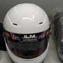 ILM Snell SA2020 Full Face Auto Car Racing Helmets for Men and Women Model 760(White, M)