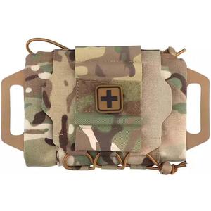 Molle Medical IFAK Pouch First Aid Kit Pack Two-Piece System Medical Roll and Carrier Supply Holder Camu