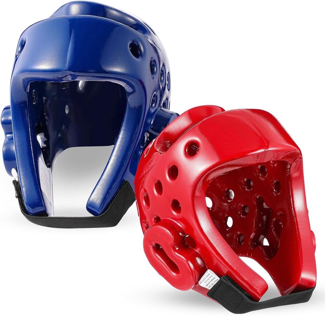 JellyArch 2 Pcs Taekwondo Karate Headgear MMA Martial Arts Helmet Soft Head Guard Protection Sparring Gear Helmet Boxing for Men Women Thai Kickboxing Grappling Muay Taekwondo, Large