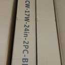 Yaohong 2 Pack 24 inch Long Outdoor LED Wall Lights, Modern Black 3000K-6000K Dimmable Exterior Lighting Fixtures, IP65 Waterproof Outdoor House Lights Wall Mount Outside Wall Lights for House Garage