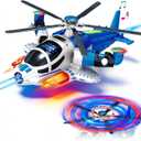 Helicopter Toy for Kids,Boys with Lights and Sounds, Kids Play Airplane, 360Freedom and Operated Automatic Plane,Airplane Toys for 3 4 5 6 Year Old Up Toddler Boys Girls Birthday Party Favors(Blue)