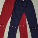 2 Pack Resinta Girls Fleece Lined Leggings Cotton Kitty Print Thermal Pants Thick Warm Tights Winter Clothes for Kids 10-12 Y