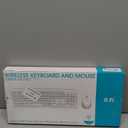 Wireless Keyboard and Mouse Combo, 2.4G Lag-Free Full Size Keyboard with Quiet Low Profile Concave Keys and Adjustable DPI Optical Mouse, Long Battery Life for PC, Windows, MAC Laptop (White)