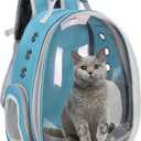 Cat Bubble Backpack Carrier for Small Medium Dogs Cats Carrying Bag, Airline Approved Pet Travel Carrying Bag Dog Hiking Walking Outdoor Backpack (Blue)