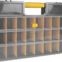 Performance Tool W54037 26 Adjustable Compartment Hardware Organizer Box With Dividers - Durable Plastic Screw Organizer For Nuts, Bolts, Screws, Nails, and Small Hardware
