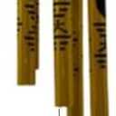 Feng Shui Yin Yang Windchime Gold Metal Wind Chime 5 String Rods Hollow Tubes with Hanging Loop Hanger Ornament Indoor Outdoor Entrance Doorway Terrace Balcony Home Decoration Shop Office Building